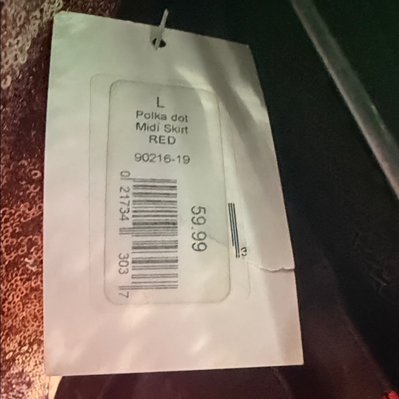 Black and Red Polka Dot Skirt - Picture 5 of 6